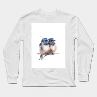 Couple of Barn Swallow birds Long Sleeve T-Shirt